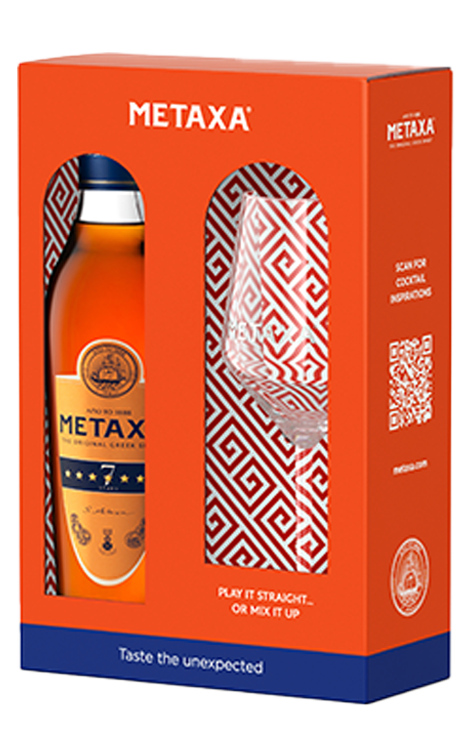 Brandy Metaxa 7* + kieliszek 0.7L