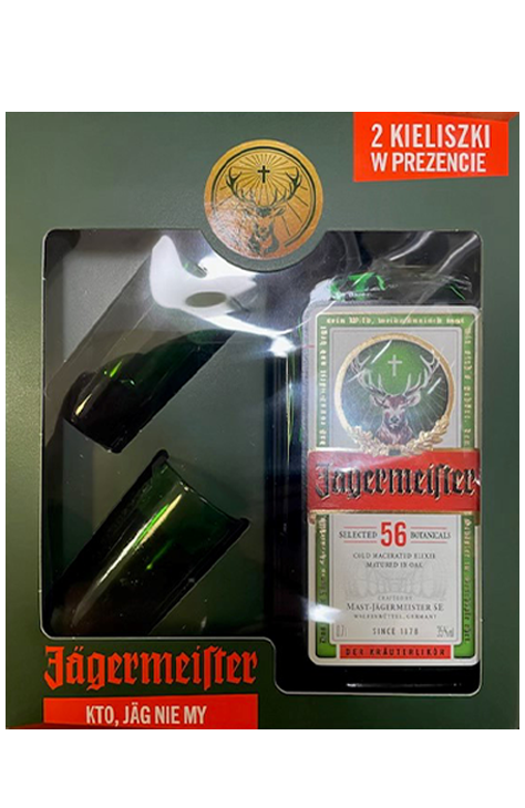 Likier Jägermeister zestaw z kieliszkami 0.7l