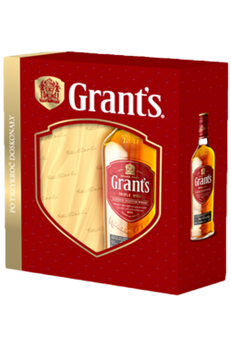 Whisky Grant's Triple Wood + 2 szklanki 0.7L
