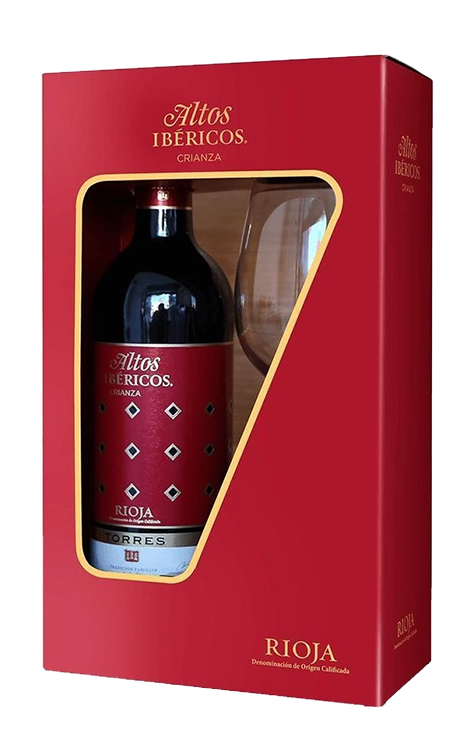 Wino Altos Ibericos Crianza Zestaw z kieliszkiem 0.75L