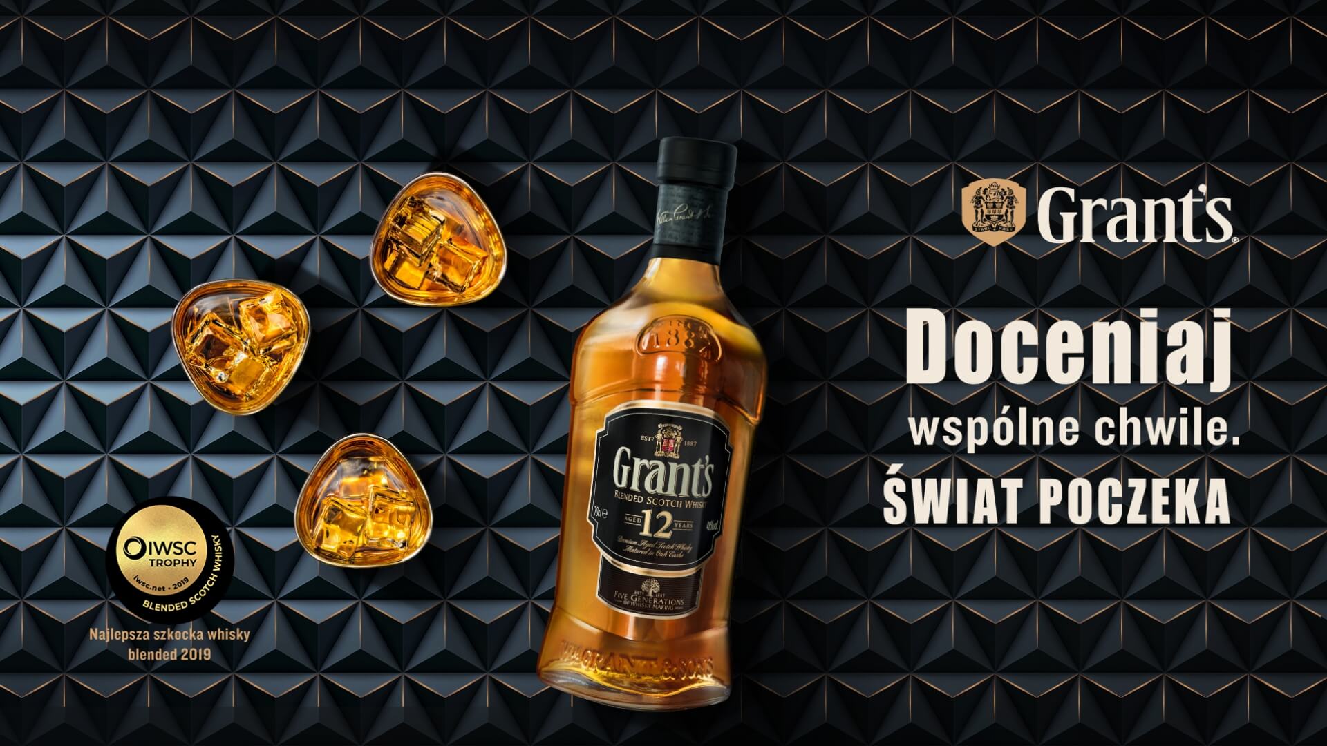 Granst's. Najlepsza szkocka whisky blended 2019. Doceniaj wspólne chwile. Świat poczeka.